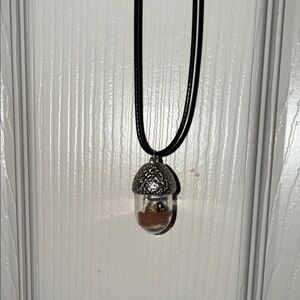 Silver Acorn Pendant Necklace